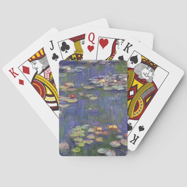 Monet Vattenliljor Mästerverk Målning Casinokort (Baksidan)