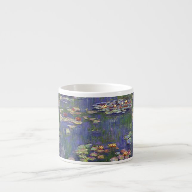 Monet Vattenliljor Mästerverk Målning Espressomugg (Framsidan)