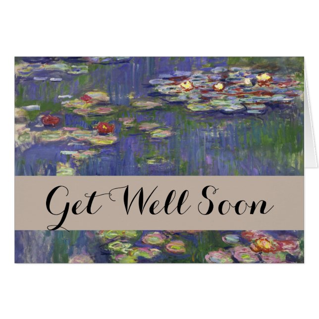 Monet Vattenliljor Mästerverk Målning Hälsningskort (Framsidan Horizontal)