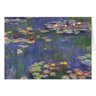 Monet Vattenliljor Mästerverk Målning Hälsningskort