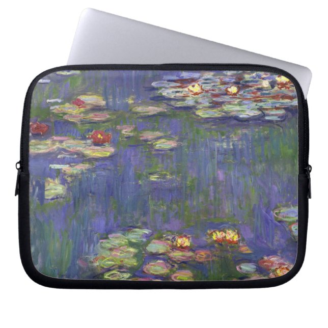 Monet Vattenliljor Mästerverk Målning Laptop Fodral (Framsidan)