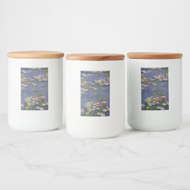 Monet Vattenliljor Mästerverk Målning Mat Etikett (Flaskor)