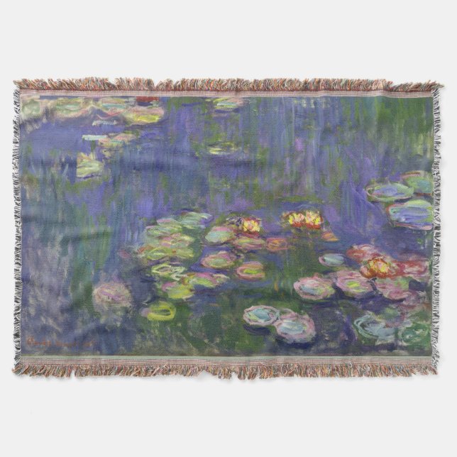 Monet Vattenliljor Mästerverk Målning Mysfilt (Framsidan)
