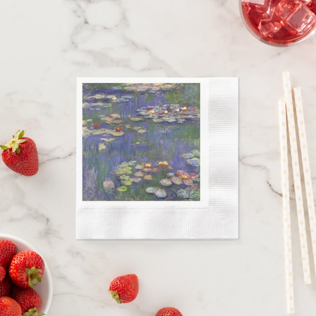 Monet Vattenliljor Mästerverk Målning Pappersservett (Insitu)