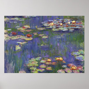 Monet Vattenliljor Mästerverk Målning Poster