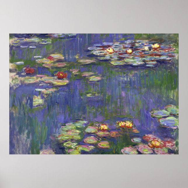 Monet Vattenliljor Mästerverk Målning Poster (Framsidan)