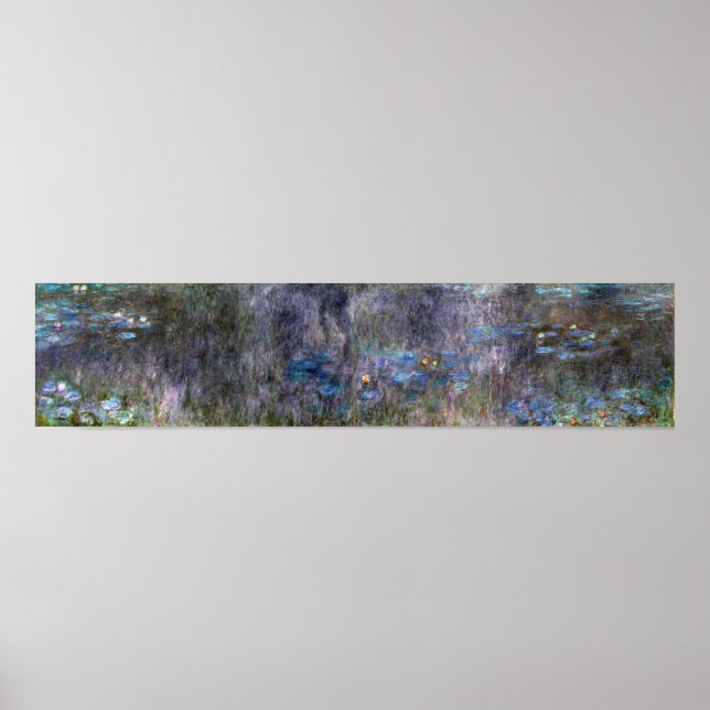 Monet - Vattenliljor Trädreflexer Poster (Framsidan)