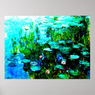 Monet vattenLillies affisch