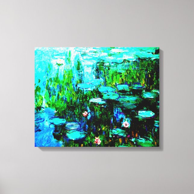 Monet vattenLillies kanfas Canvastryck (Framsida)