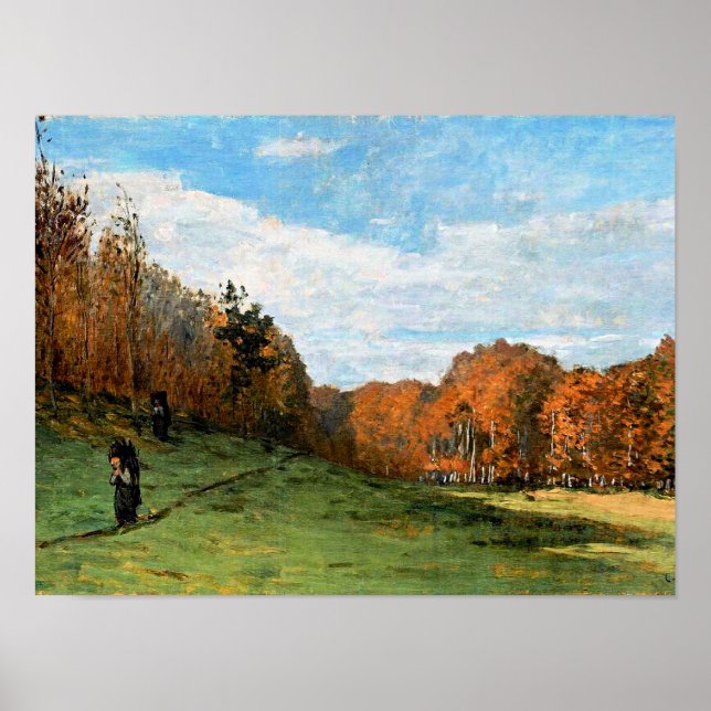 Monet, Vedbärare i Fontainebleauskogen, Poster (Framsidan)