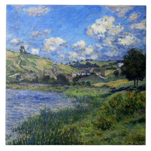 Monet - Vetheuil, Paysage Kakelplatta