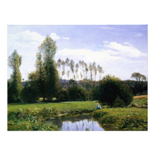 Monet - View at Rouelles Le Havre, bra art. Fototryck