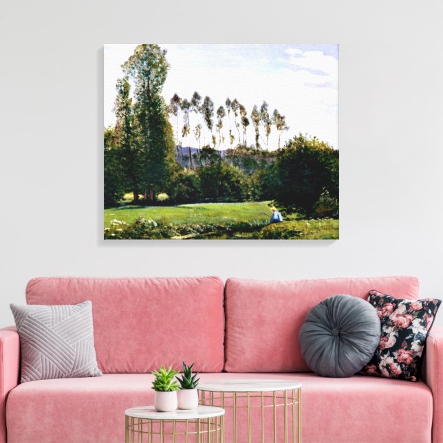 Monet - View at Rouelles Le Havre Canvastryck (Insitu (Vardagsrum))