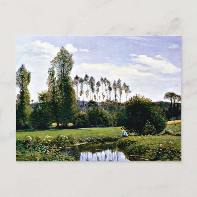 Monet - View at Rouelles Le Havre Vykort (Framsida)