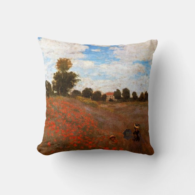 Monet - Vild Poppies Kudde (Framsida)