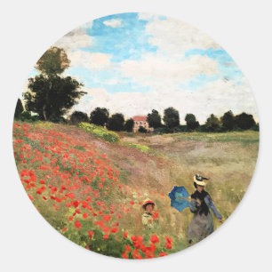 Monet - Vilda vallmosor nära Argenteuil, Runt Klistermärke
