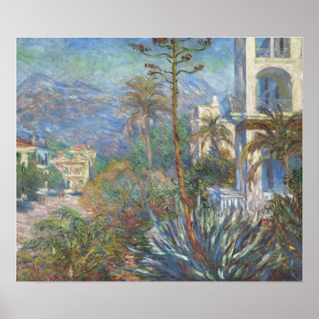 Monet - Villor vid Bordighera Poster (Framsidan)