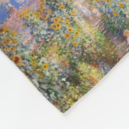 Monet vintage blomster trädgård vas bukett berömd fleecefilt