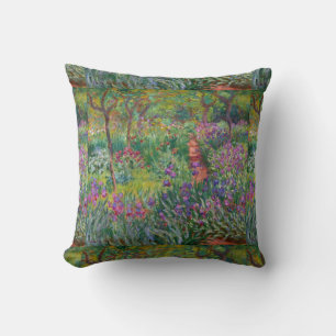 Monet vintage blomsterträdgård vas bouquet berömd kudde