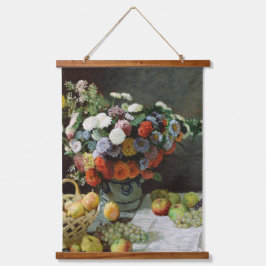 Monet-Vintagen lever fortfarande med blommor och f