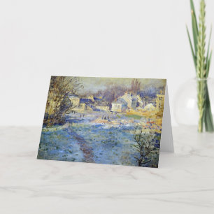 Monet - vit frost teckning kort