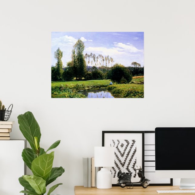 Monet-Vy från Rouelles Le Havre, Poster (Hemmakontoret)