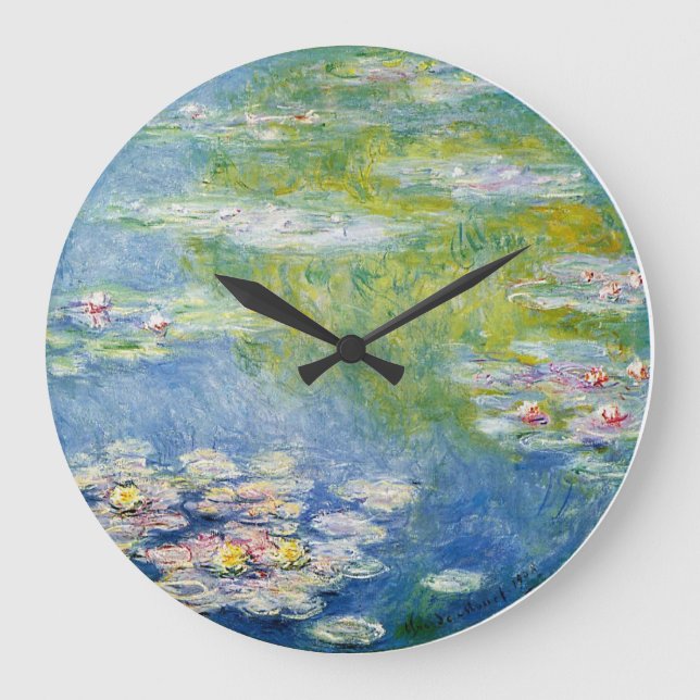 Monet Water Lily clock numberless Stor Klocka (Framsida)