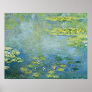 Monet Waterlilies 1906 målarfärg Poster