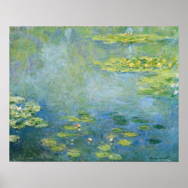 Monet Waterlilies 1906 Painting Poster (Framsidan)