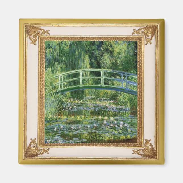 Monet Waterlilies och Bridge Masterbit Magnet (Framsidan)