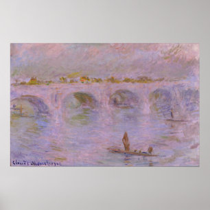 Monet - Waterloo Bridge i London Poster