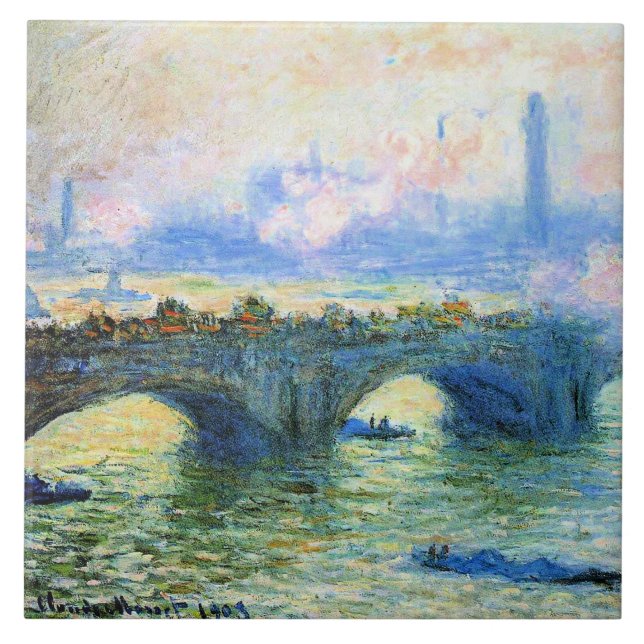 Monet - Waterloo Bridge, London, Kakelplatta (Framsidan)