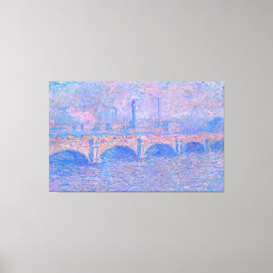 Monet - Waterloo Bridge, Sunlight Effect Canvastryck