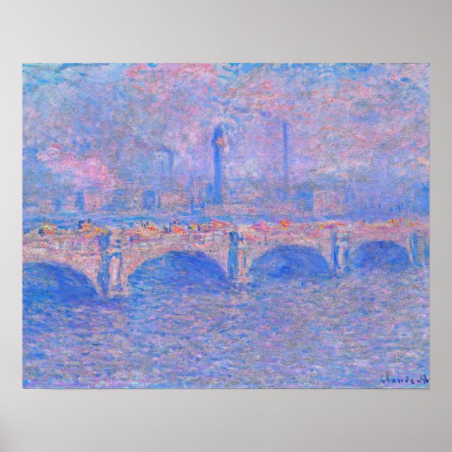 Monet - Waterloo Bridge, Sunlight Effect, Poster (Framsidan)