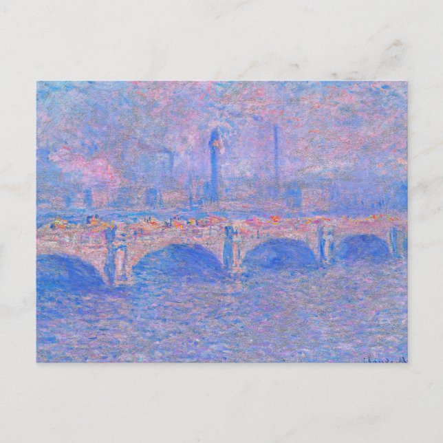 Monet - Waterloo Bridge, Sunlight Effect, Vykort (Framsida)