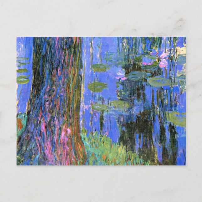 Monet - Weeping Willow och Vatten Lily Pond Vykort (Framsida)