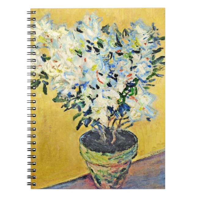 Monet - White Azaleas in a Pot,  Anteckningsbok (Framsidan)
