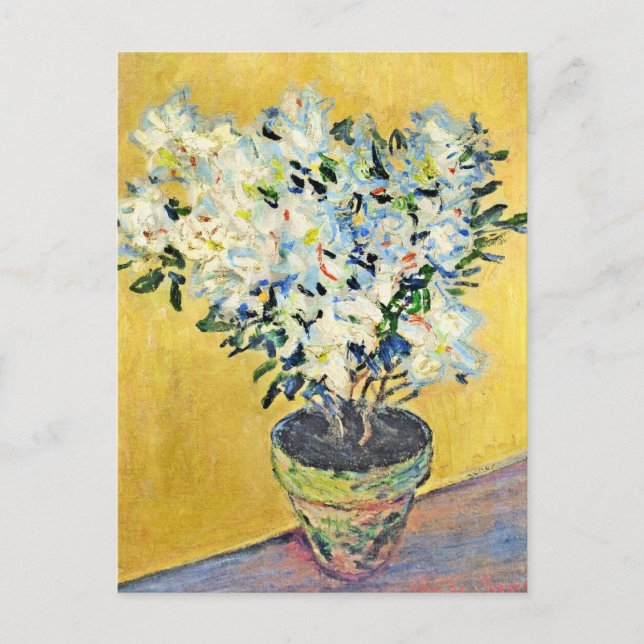 Monet - White Azaleas in a Pot,  Vykort (Framsida)