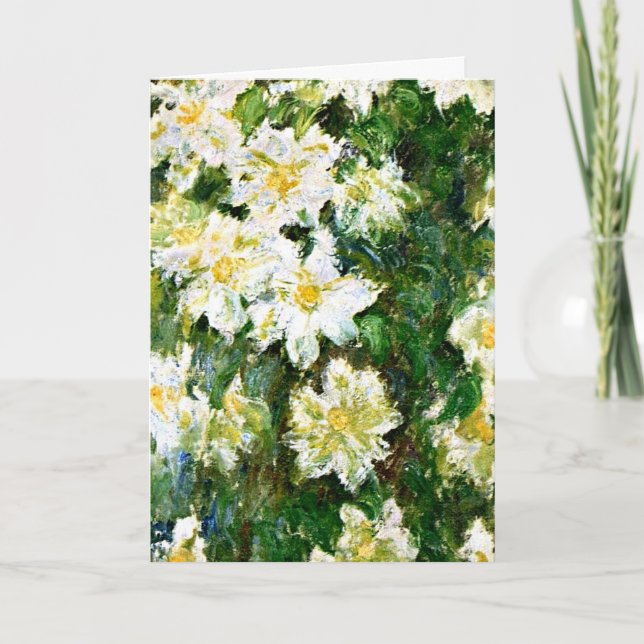 Monet - White Clematis Kort (Framsida)