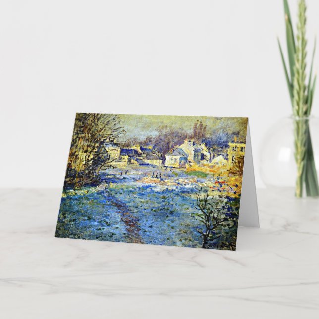 Monet - White Frost, 1875 teckningar Kort (Framsida)