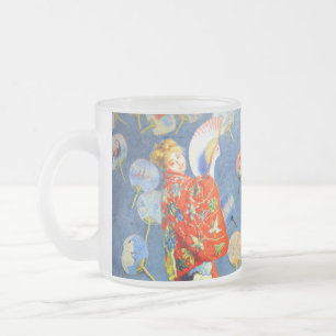 Monet Woman i japanska Costume Frostad Glasmugg