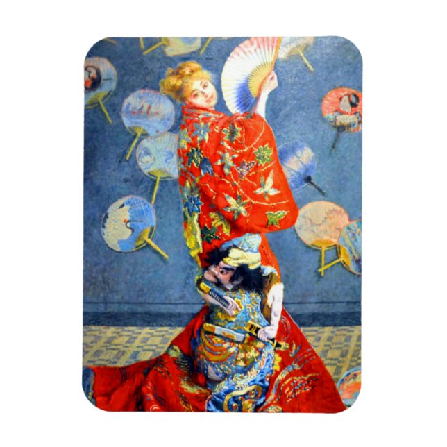 Monet Woman i japanska Costume Magnet (Vertikal)