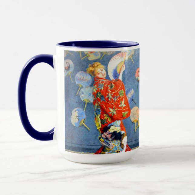 Monet Woman i japanska Costume Mugg (Vänster)