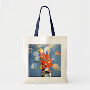 Monet Woman i japanska Costume Tygkasse