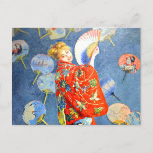 Monet Woman i japanska Costume Vykort