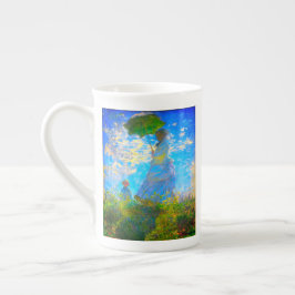Monet Woman med parasol Benporslin Mugg