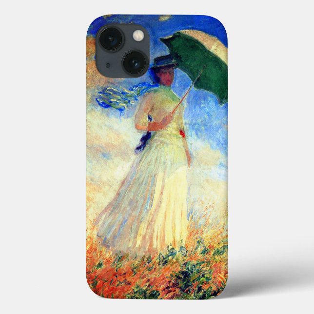 Monet Woman med Parasol Facing Höger (Baksida)