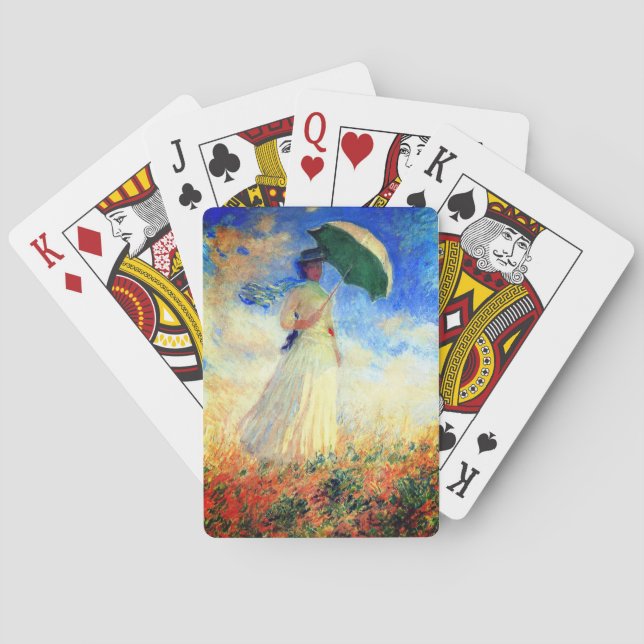 Monet Woman med Parasol Facing Höger Casinokort (Baksidan)