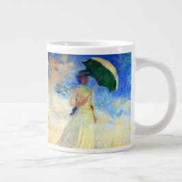Monet Woman med Parasol Facing Höger Jumbo Mugg