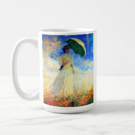 Monet Woman med Parasol Facing Höger Kaffemugg
